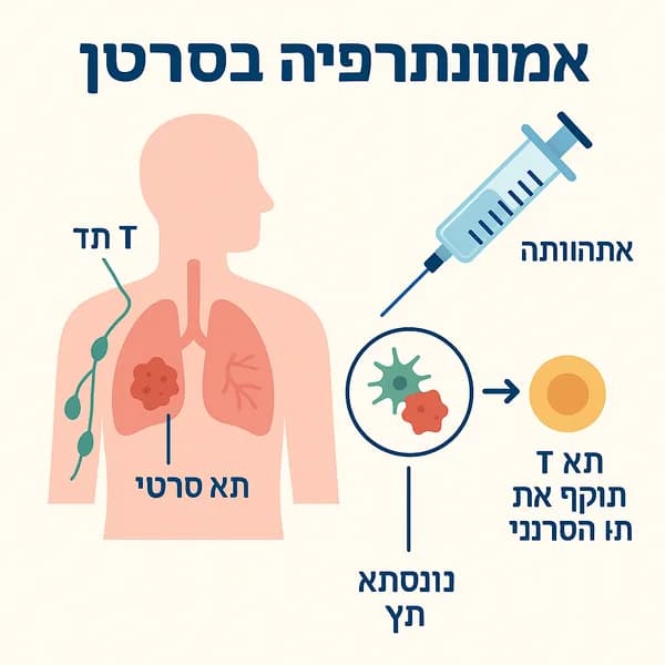 אימונותרפיה בסרטן: חיזוק המערכת החיסונית למלחמה בתאים סרטניים