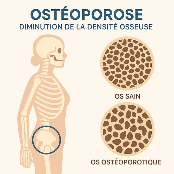Ostéoporose : diminution de la densité osseuse