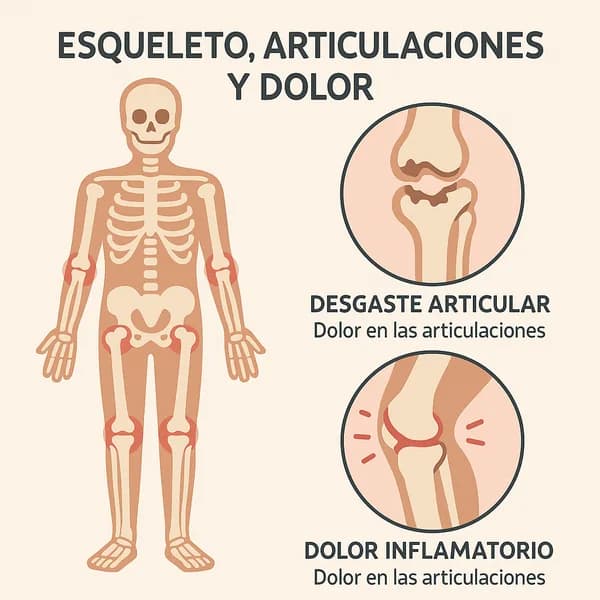 Esqueleto, Articulaciones y Dolor: Desgaste Articular y Dolor Inflamatorio en Articulaciones Grandes