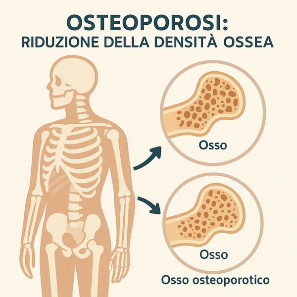 Osteoporosi: riduzione della densità ossea